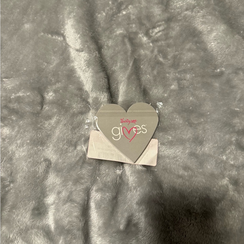 Thirty-One Heart-Shaped Nail Tool - Gray and Pink